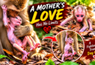 Baby Macaque Alfie Struggles With His Young Mother's Handling